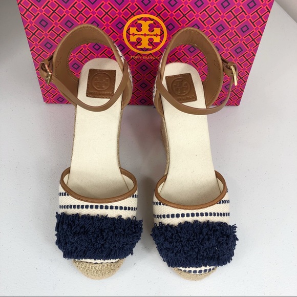 New Tory Burch Wedged Sandals Size 11 M (BA) - Picture 2 of 8